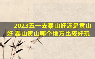2023五一去泰山好还是黄山好 泰山黄山哪个地方比较好玩